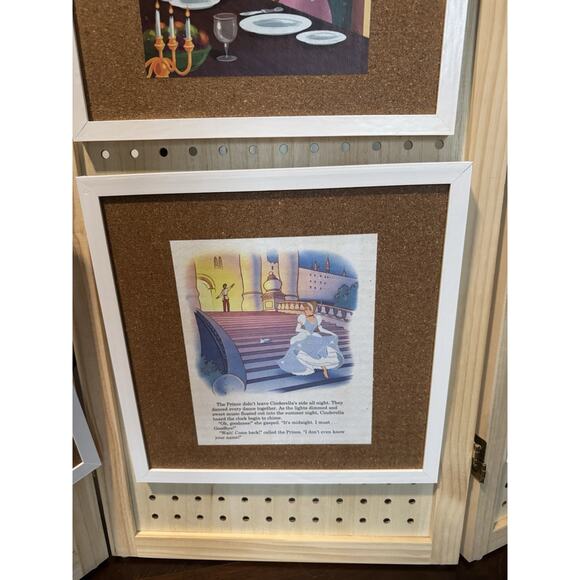 Disney Handmade Custom Pin Board Cinderella SlipperMade From Little Golden Books - Picture 2 of 5